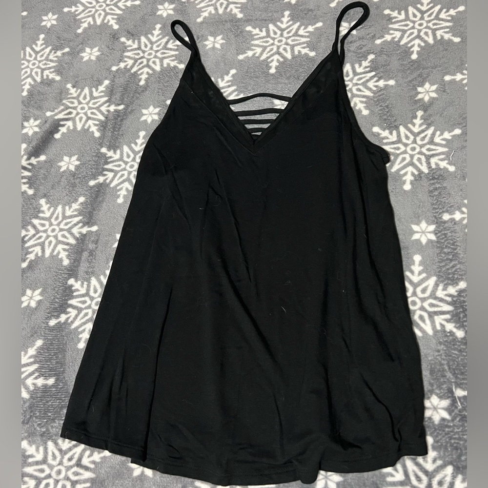Lined vneck flowy spaghetti strap
